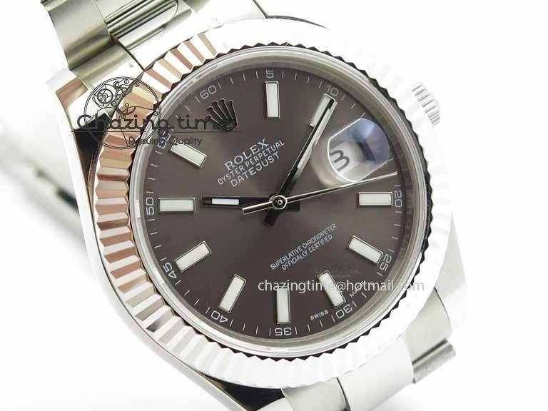 MiroTime 0325 Tailored DateJust II 41mm SS BP Maker Best Edition Dark Gray Dial On SS Bracelet SA 3735